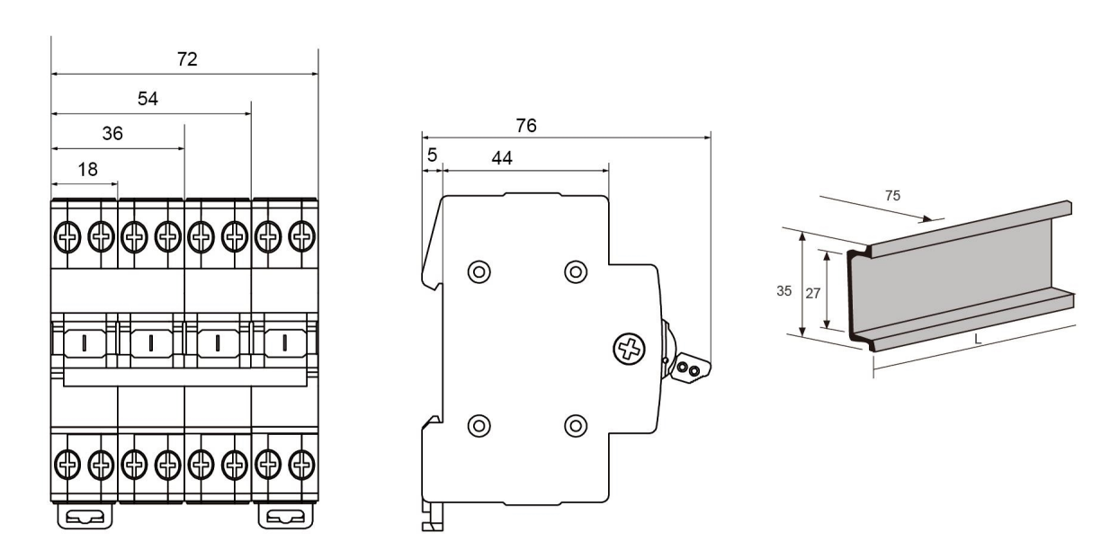 BX9G-40 Isolating Switch Dimension