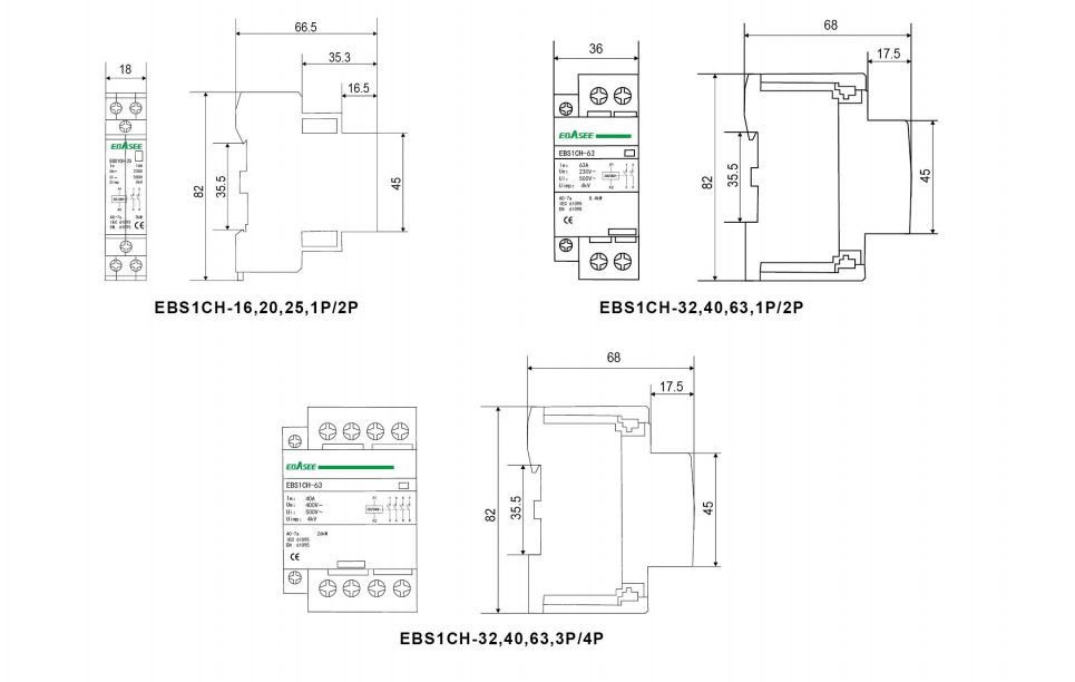 EBS1CH Dimension