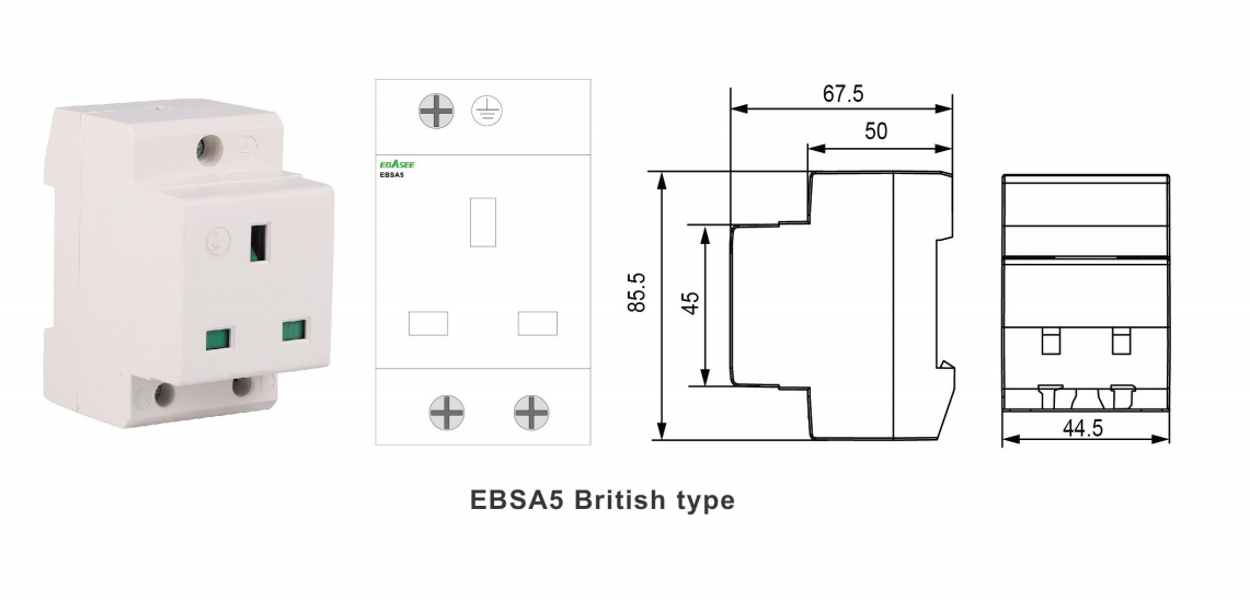 EBSA5 British Type Dimension