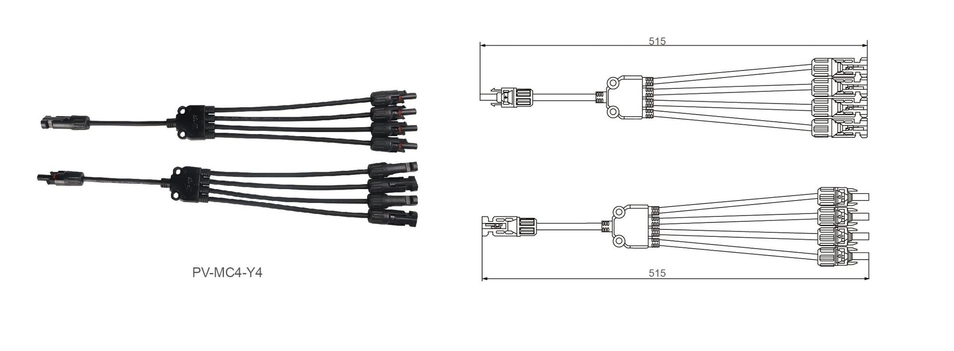 PV-MC4Y2 Photovoltaic DC connector Dimension